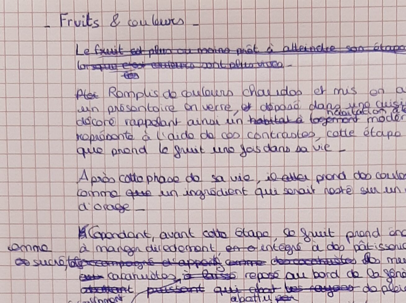 Cours / Suivi